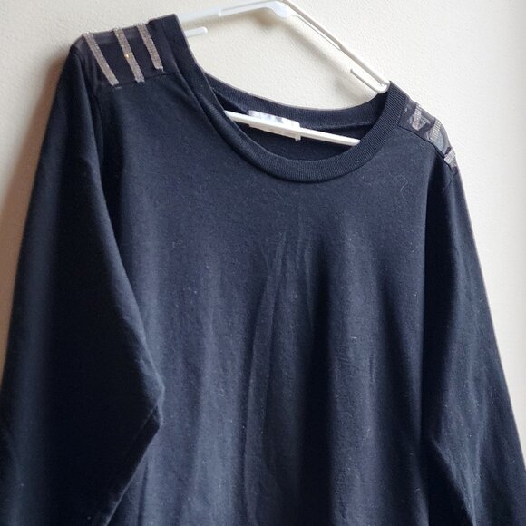 89th & Madison Black Jeweled Embellished Scoop Neck Sweatshirt Size 2X - Picture 2 of 16